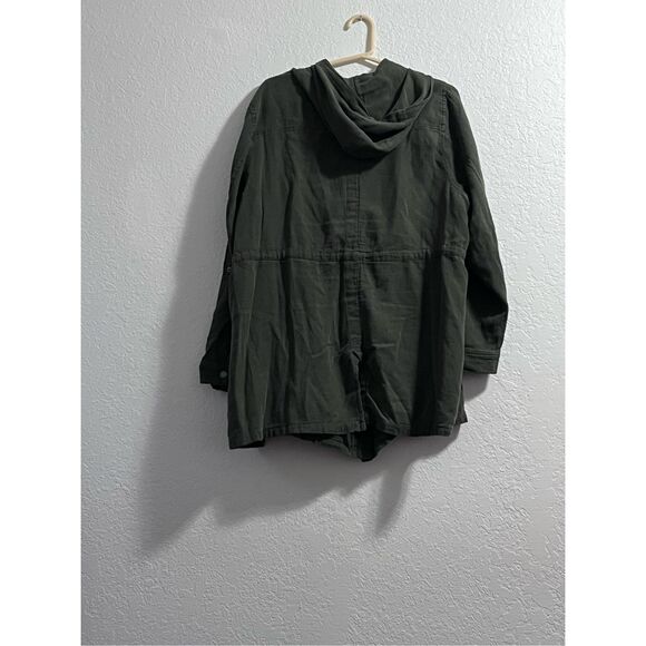 Torrid Green Tencel Anorak jacket longline 2 2x spring - Picture 4 of 6